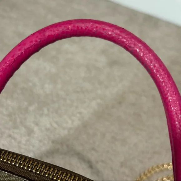 Coach Signature Bennett Brown and Pink Mini Satchel - Picture 11 of 16